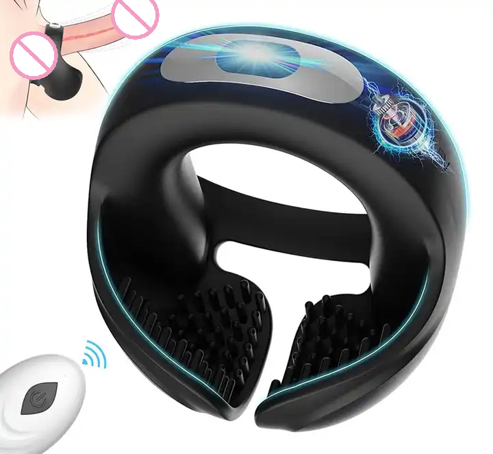 Remote Vibrating Penis Ring Cock Ring Silicon With 10 Vibrationsmen's Vibrator For Longer Harder Stronger Erections For Men