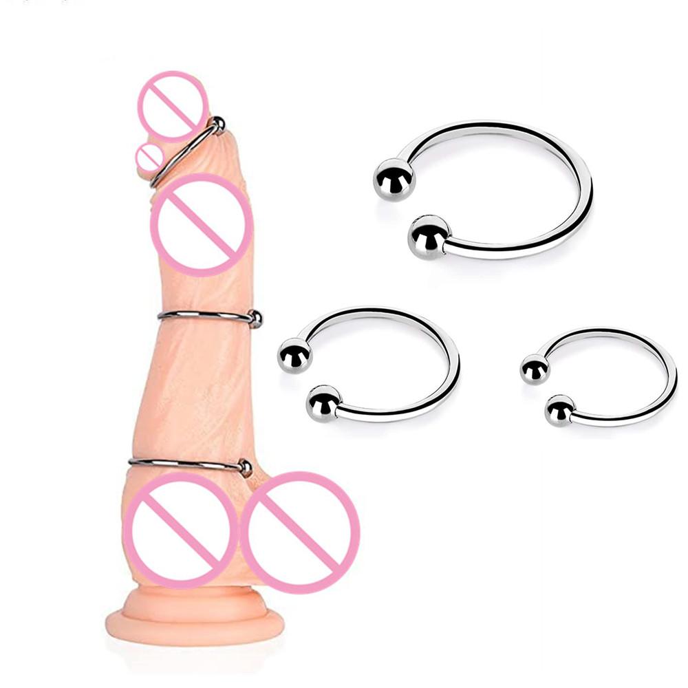  Erection Enhancing Erection Toy Sex Toy Stainless Steel Metal Glans Ring Penis Rings Cock Ring For Man