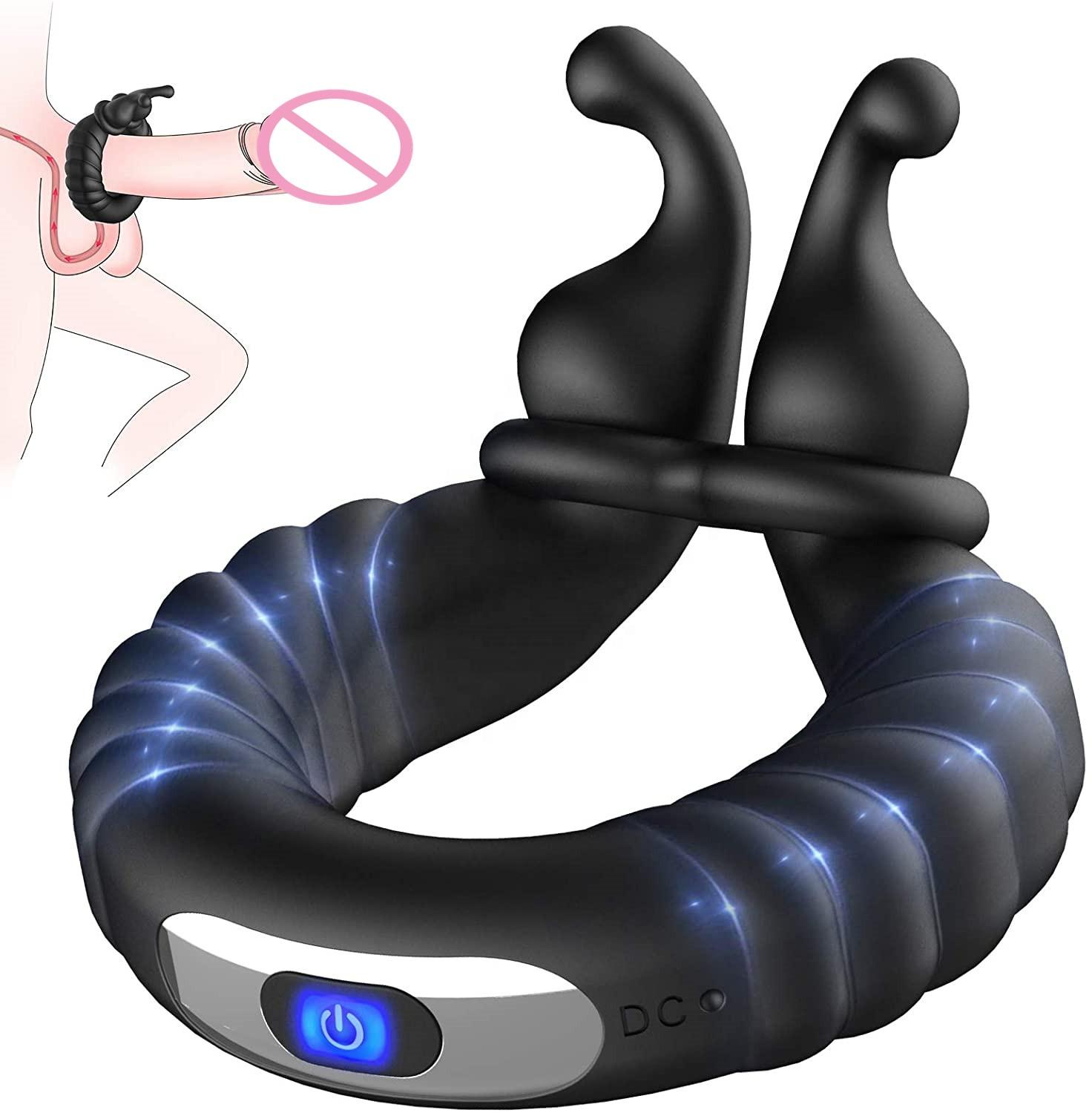  Sex Toy Couples Pleasure Enhance Delay Ejaculation Adjustable Size Cock Penis Ring Vibrator