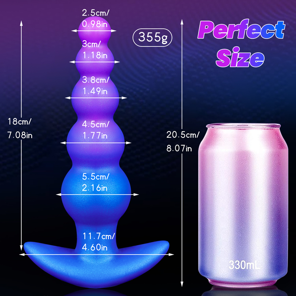 10 Modes Vibration 8.07 inch Wireless Heating Vibration Anal Beads