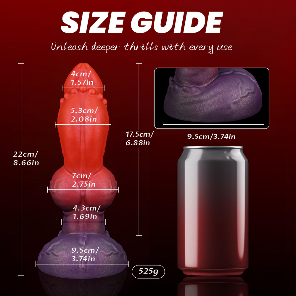 8.6 inch / 22cm Monster Cock Silicone Dog Dildo