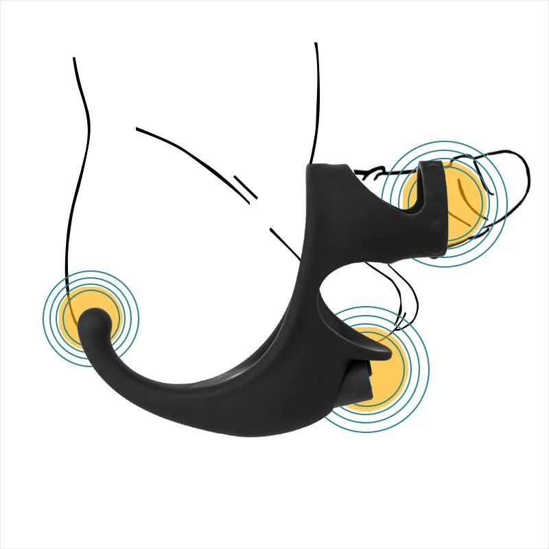 Dual Penis Ring with Taint Teaser