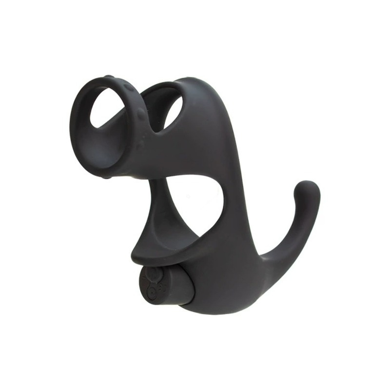 Dual Penis Ring with Taint Teaser