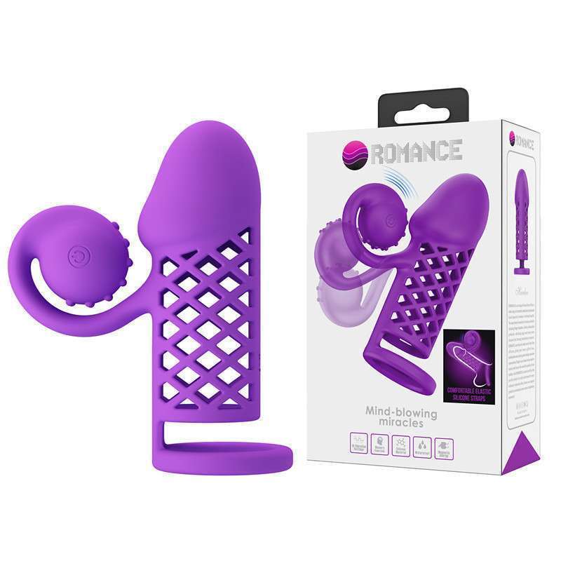 Silicone Vibrating Fishnet Clitral Penis Sleeve