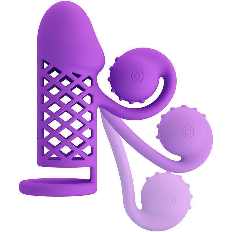 Silicone Vibrating Fishnet Clitral Penis Sleeve
