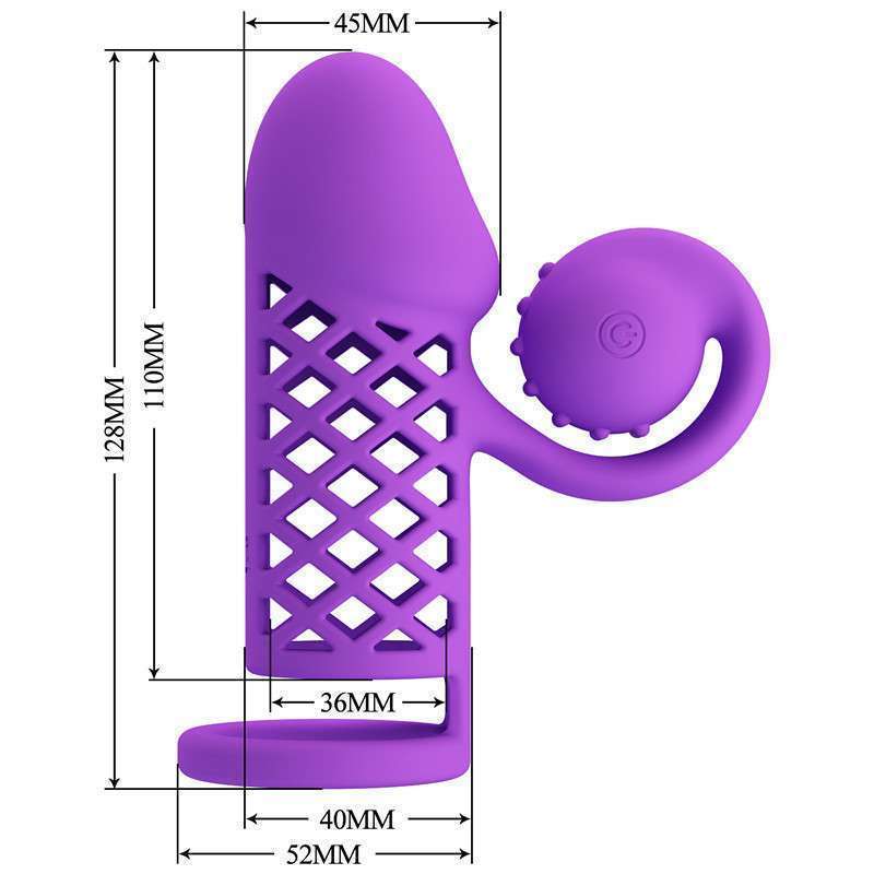 Silicone Vibrating Fishnet Clitral Penis Sleeve