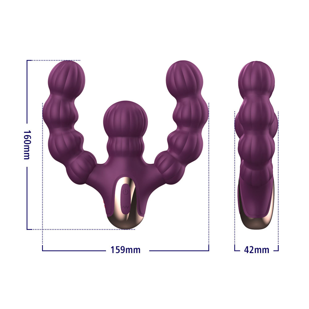 Pull Bead Stick Two-end Anal Vibrating Massage
