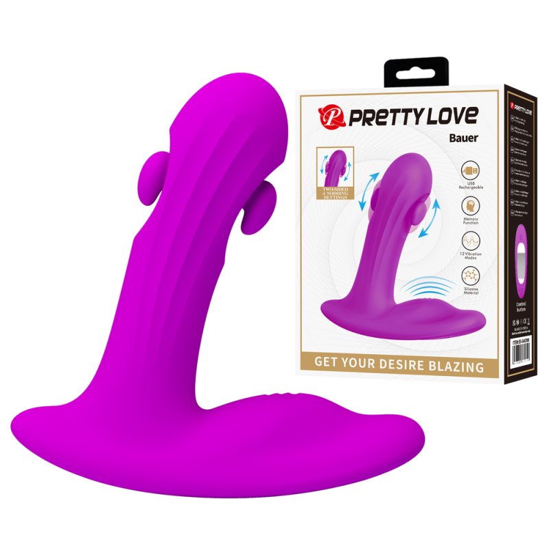 Dual point co vibration prostate massager with 12 Modes Vibrating