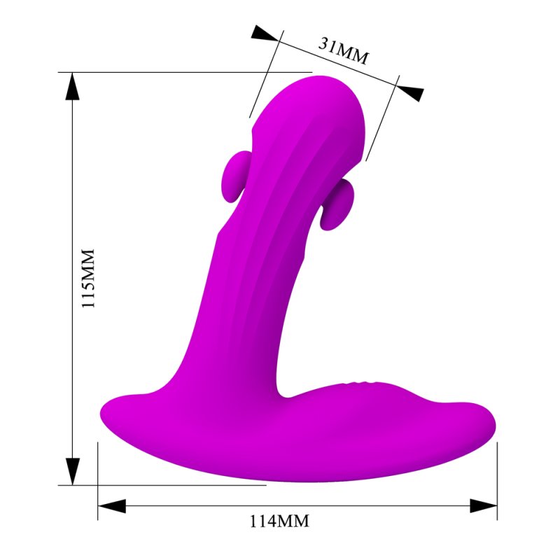 Dual point co vibration prostate massager with 12 Modes Vibrating