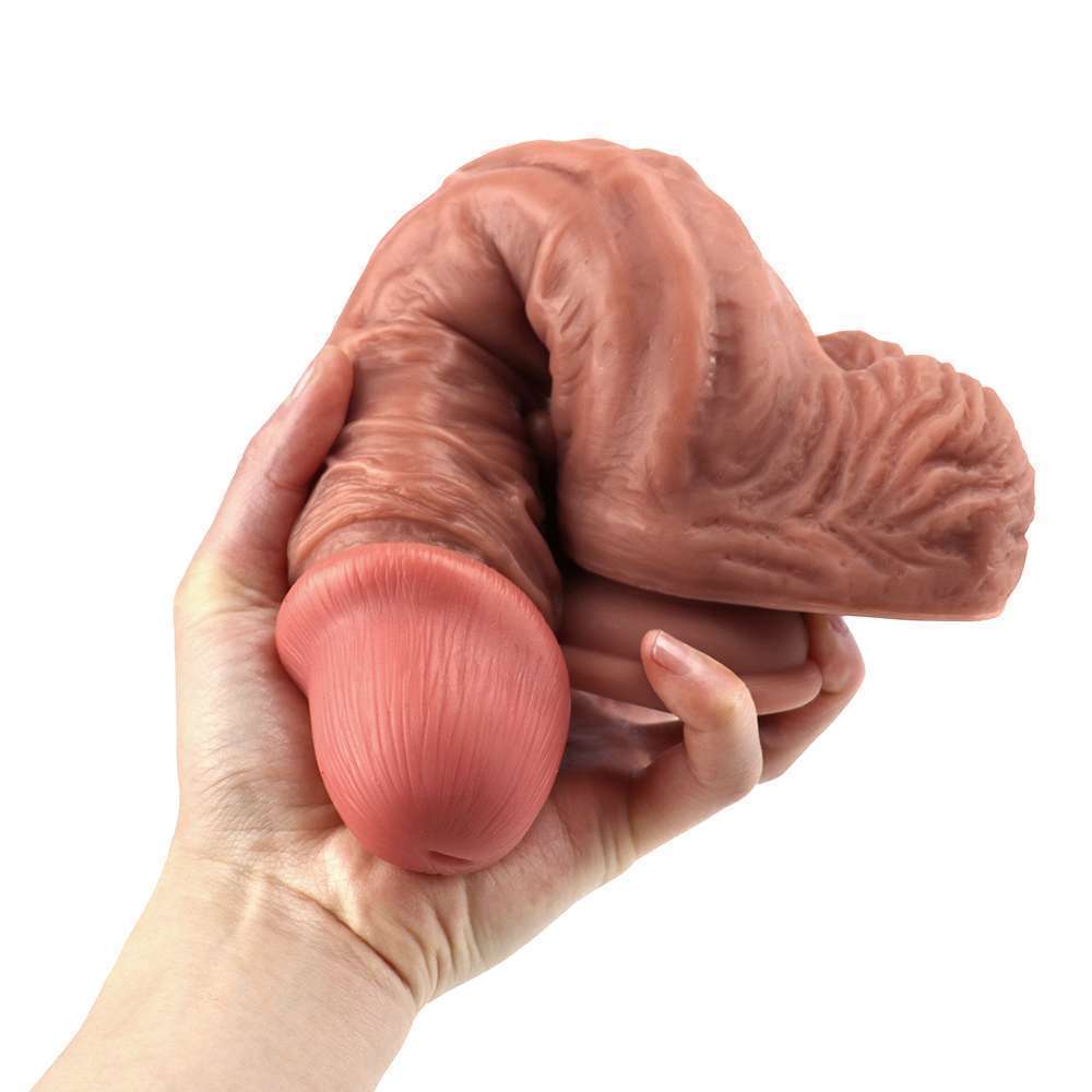 10 inch mushroom head dildo Double layer liquid silicone