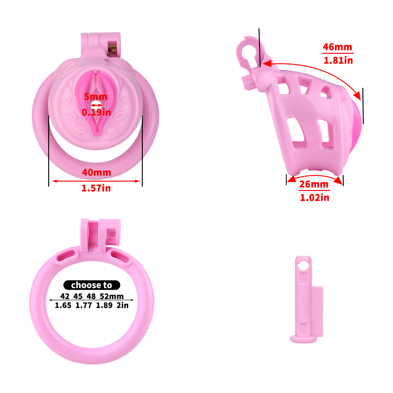 lifelike labia penis cage chastity lock