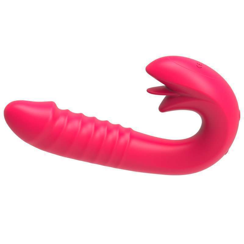 Crazy Tongue Thrusting Strap-on Vibrator