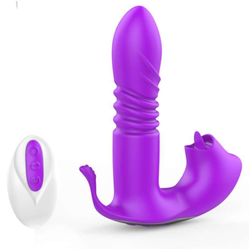 Licking & Thrusting Strap-on Dildo