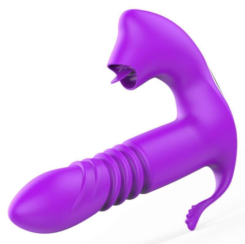 Licking & Thrusting Strap-on Dildo