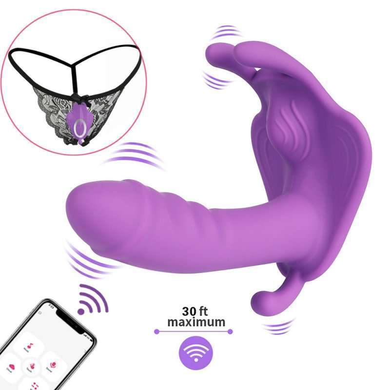 Butterfly Strap-on vibrator - APP Smart