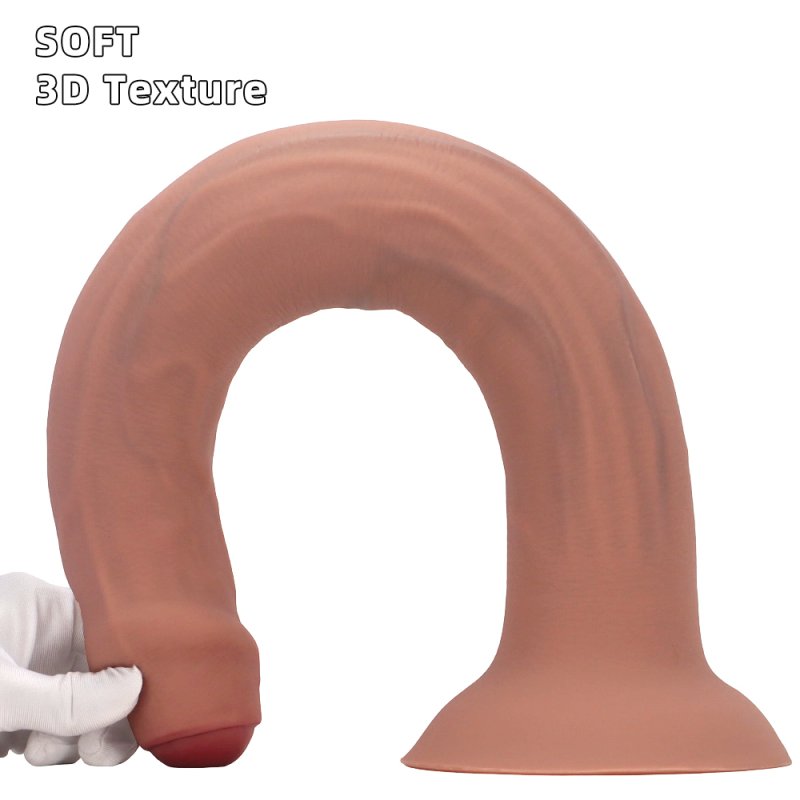Liquid silicone egg-free extra-large and extra-long anal plug