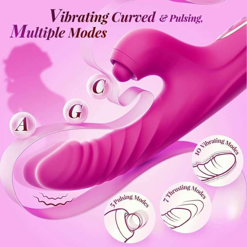 Thrusting Dildo Rabbit Vibrator