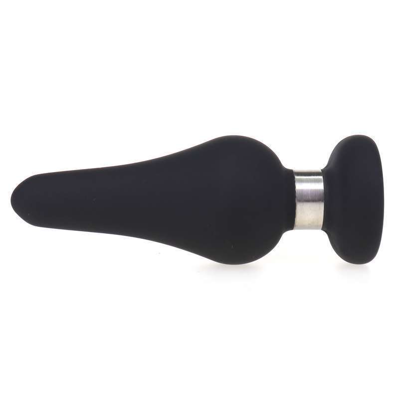 Silicone Butt Plug With Metal Ring