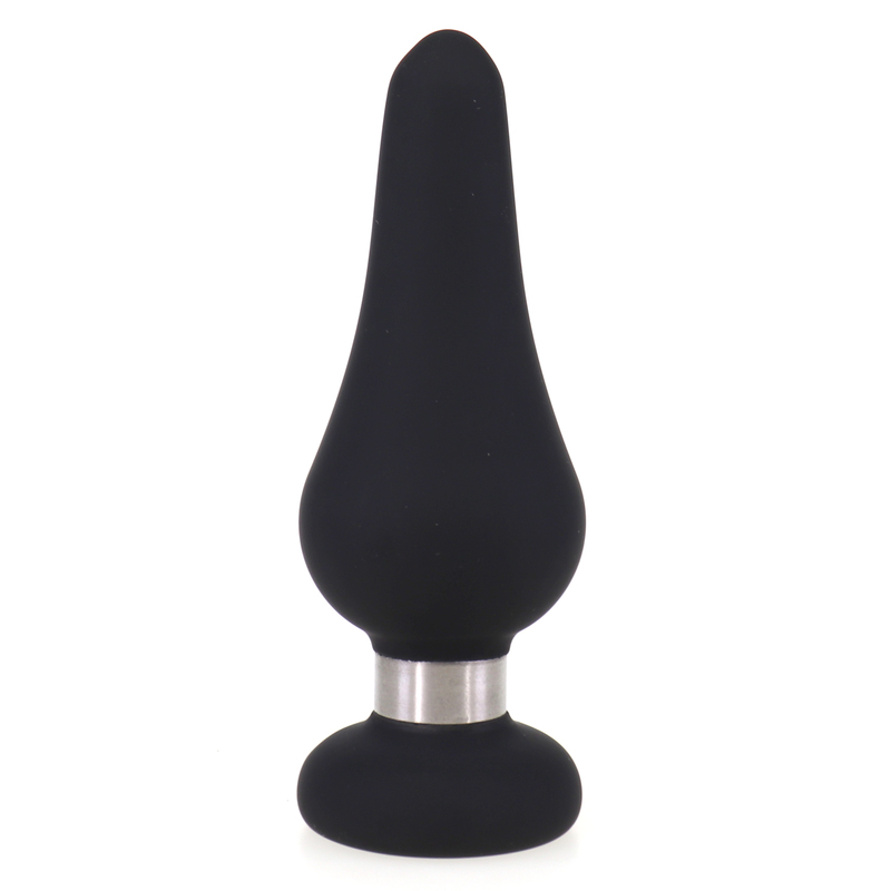 Silicone Butt Plug With Metal Ring