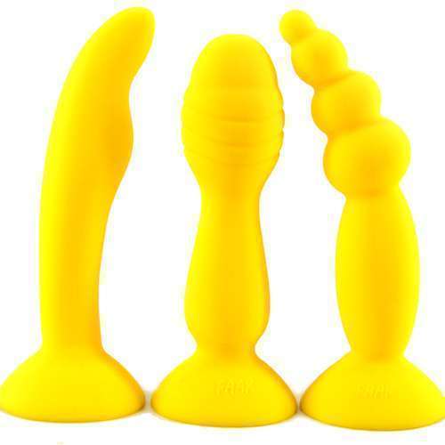 Suction Silicone Butt Plug - 3 Pcs Set