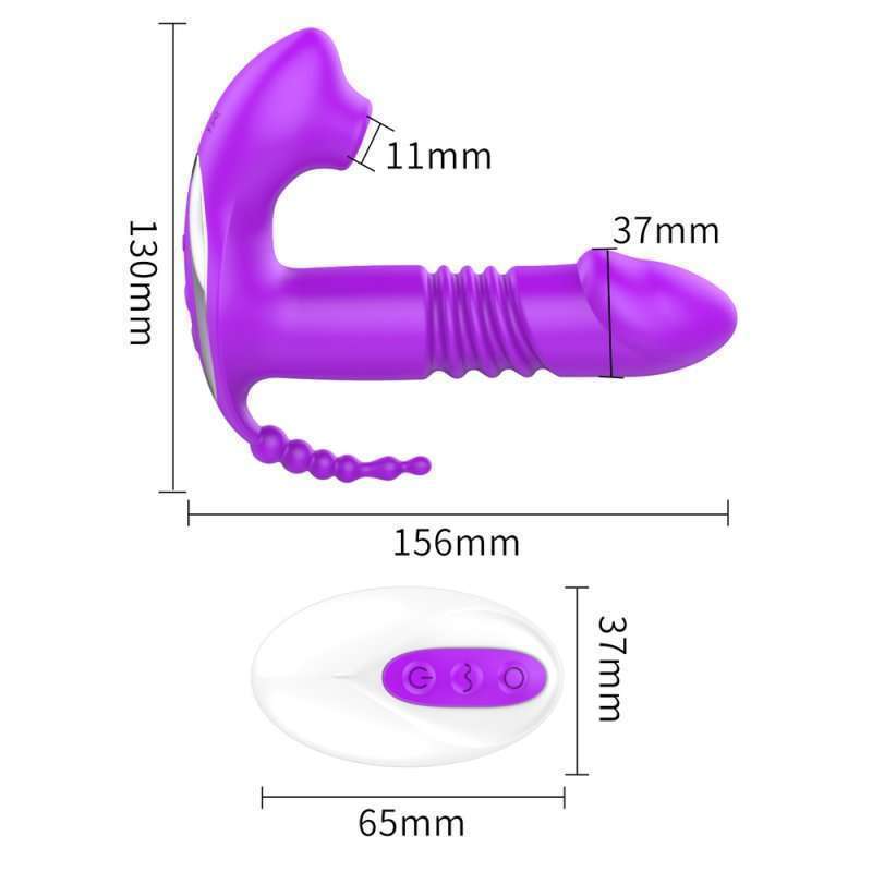 Suction & Thrusting Strap-on Dildo