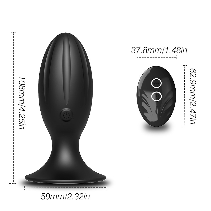 Wireless remote control vibrating anal plug