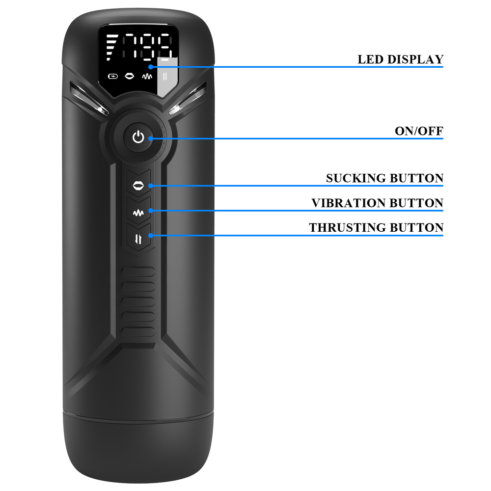 LED screen display, variable frequency vibration, telescopic suction, intelligent airplane masturbator cup