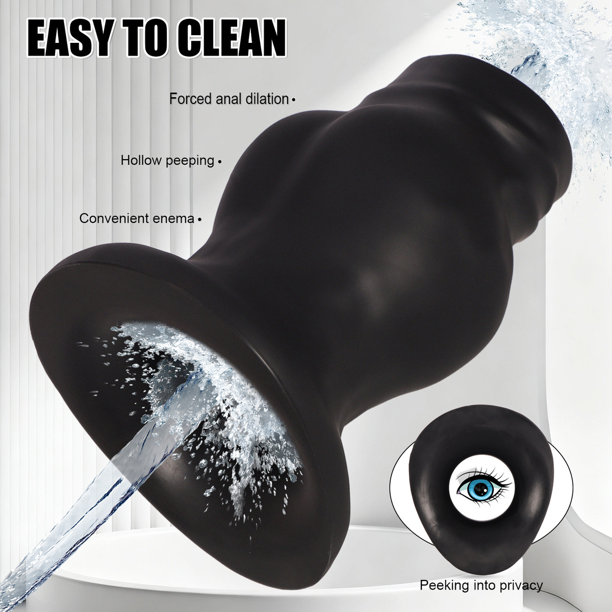 Liquid Silicone Pig-Hole Hollow Fuck Plug
