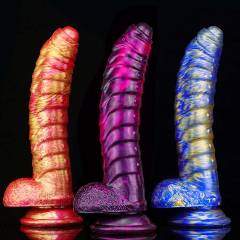 Mixed Colors Caterpillar Realistic Dildo