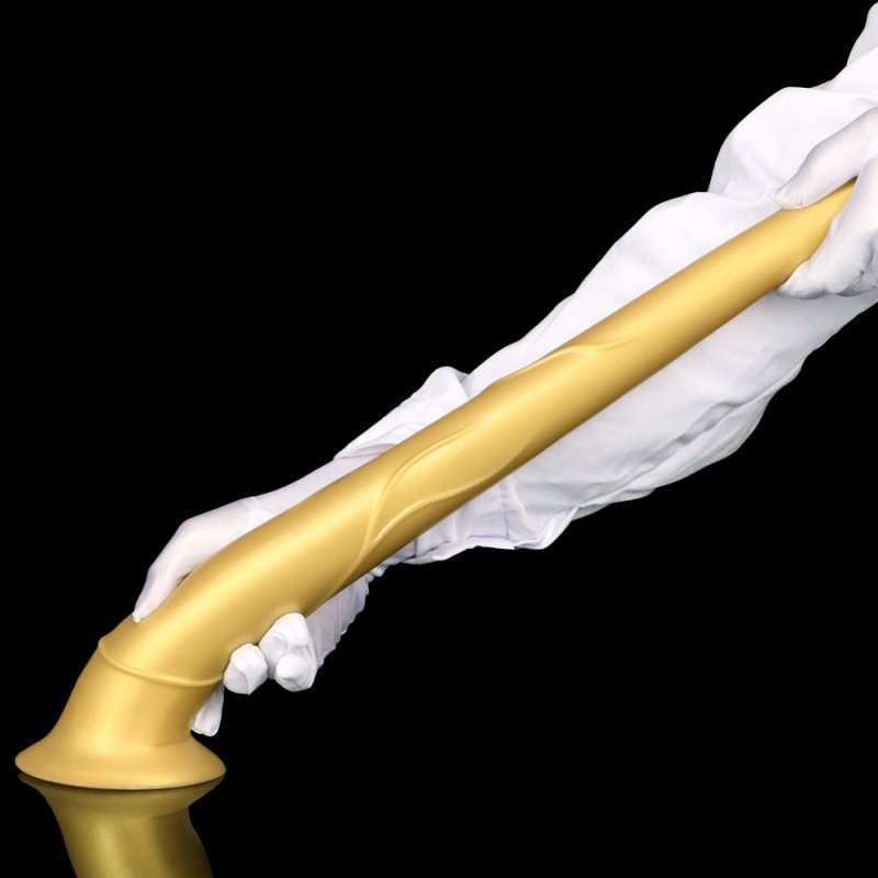 Super Long Horse Dildo With Suction Cup - Golden