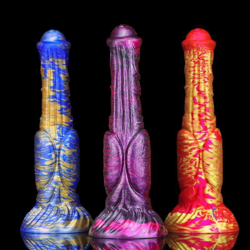 Mixed Colors Horse Realistic Dildo