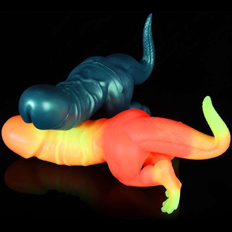 Dinosaur Silicone Dildo - Colorful