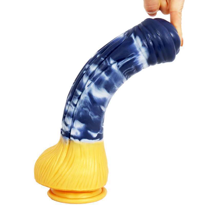 Darkblue Liquid silica gel  Dildo- 08