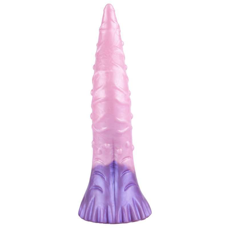 Large Fantasy Silicone Beaded Tongue Dildo