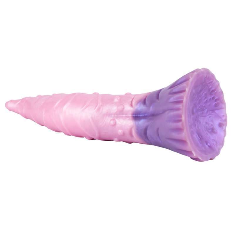 Large Fantasy Silicone Beaded Tongue Dildo