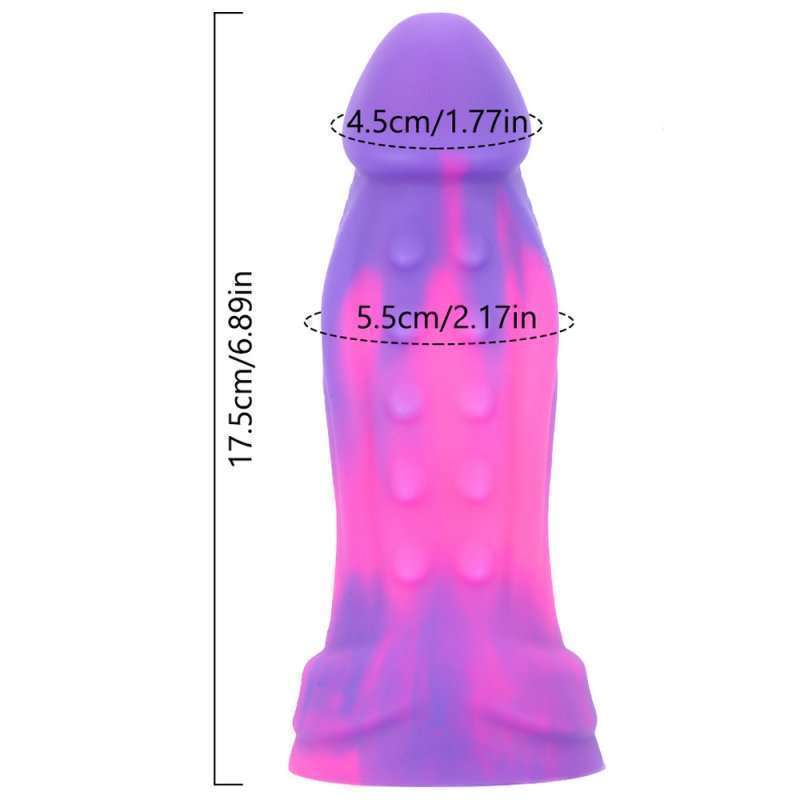 Mixed Color Liquid Silicone Dildo - D