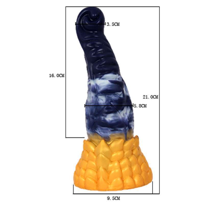 Darkblue Liquid silica gel  Dildo- 10