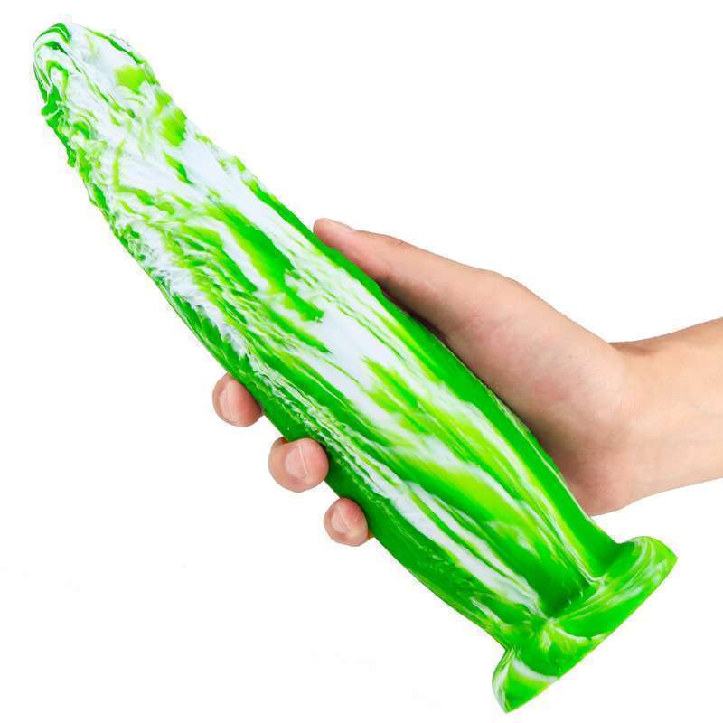 Cabbage Mixed Color Silicone Dong