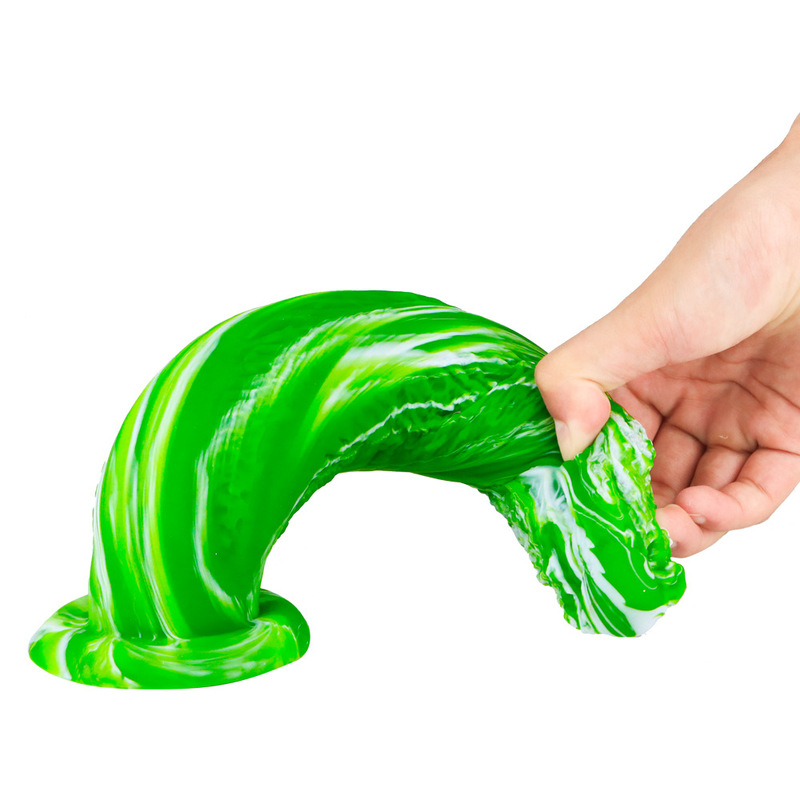 Cabbage Mixed Color Silicone Dong