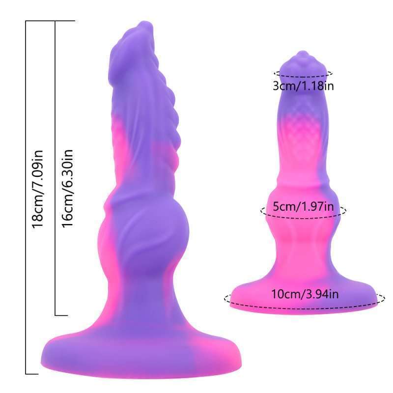 Mixed Color Liquid Silicone Dildo - C