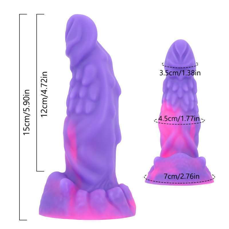 Mixed Color Liquid Silicone Dildo - A