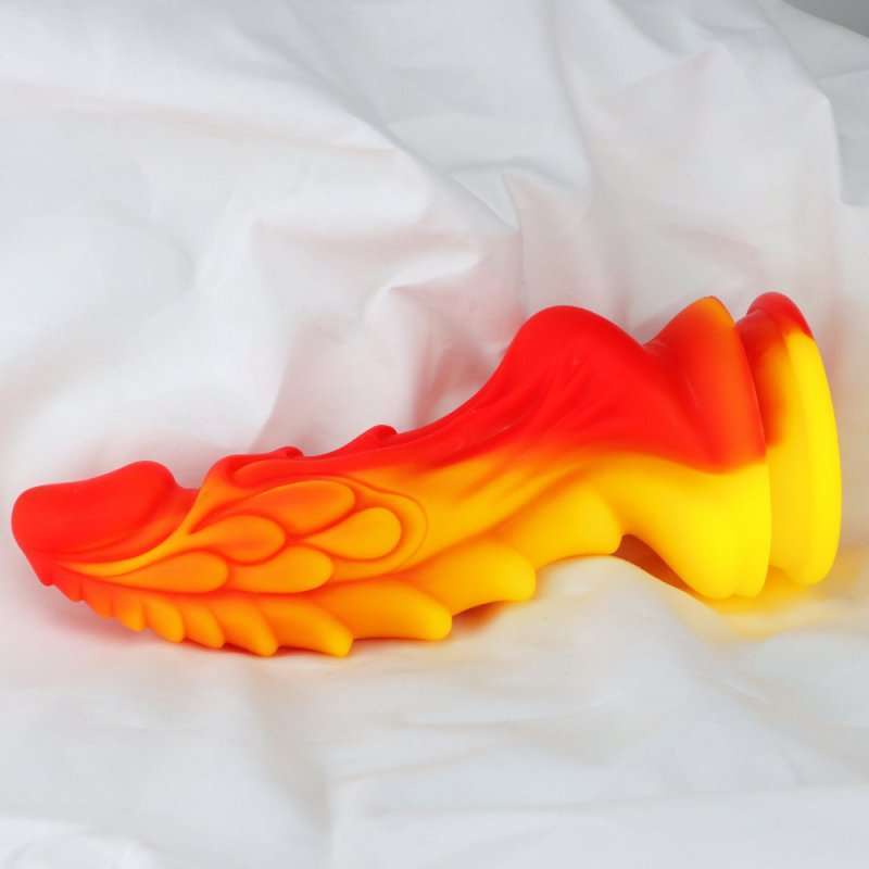 Unicorn Lifelike Silicone Dildo - Fire