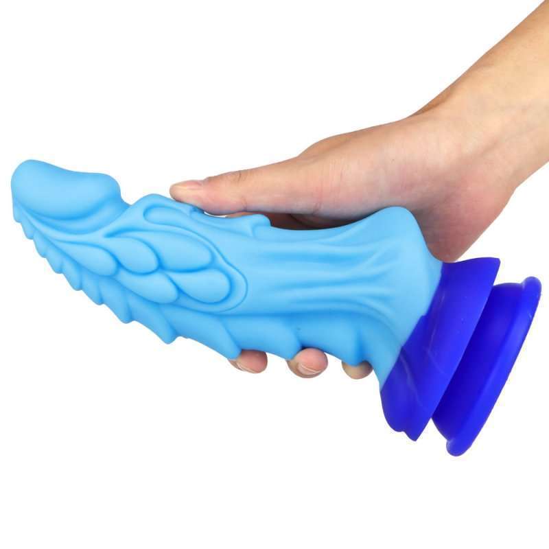 Unicorn Lifelike Silicone Dildo - Blue