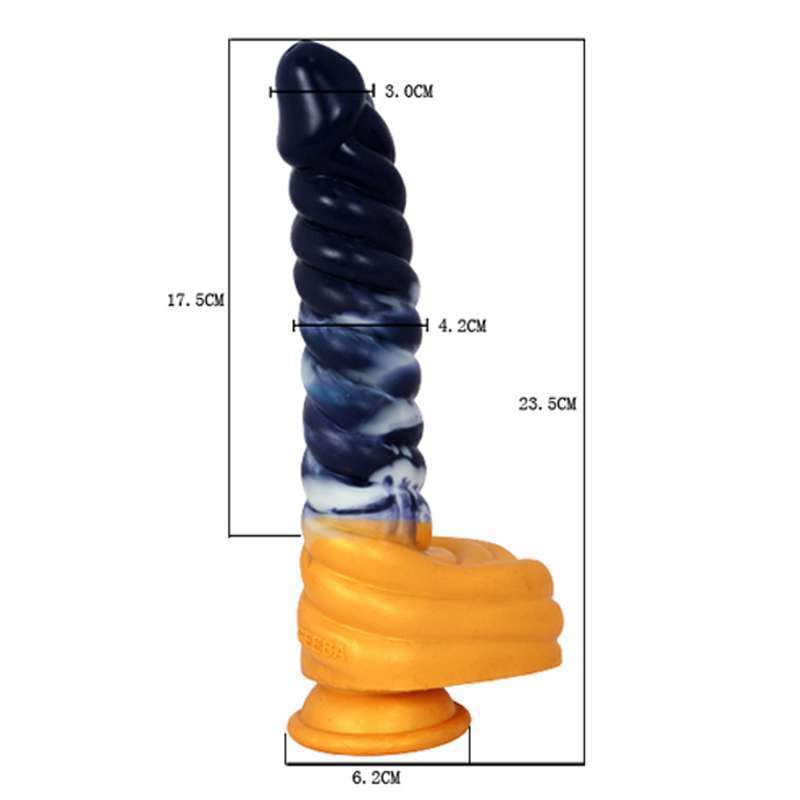 Darkblue Liquid silica gel  Dildo- 09