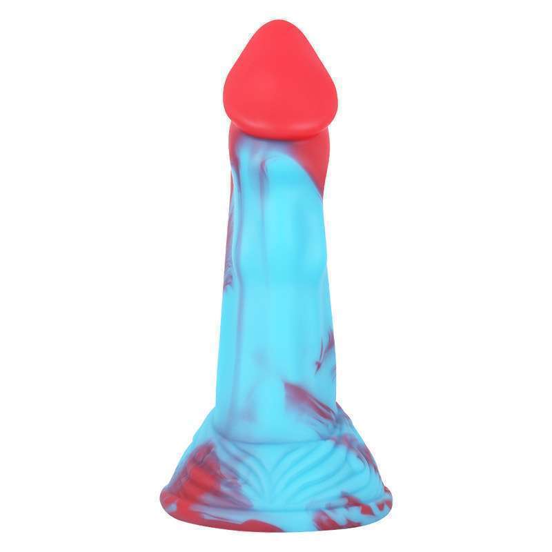 Blue And Red Realistic Dong - 22cm/8.6"