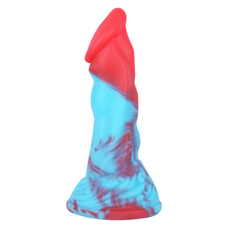 Blue And Red Realistic Dong - 22cm/8.6