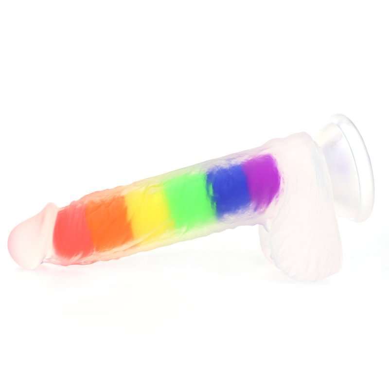 Double Layer Rainbow Dildo 7.4 inch