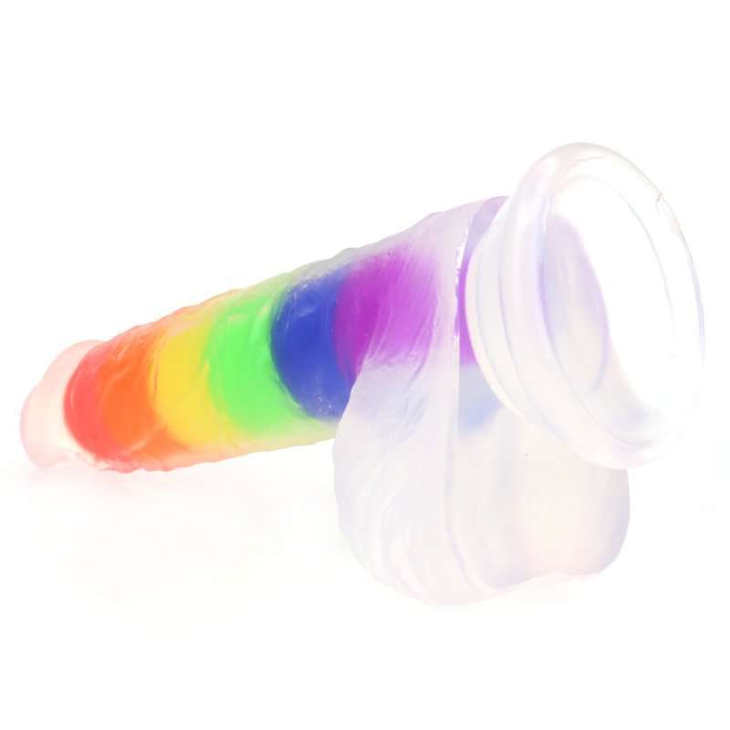 Double Layer Rainbow Dildo 7.4 inch