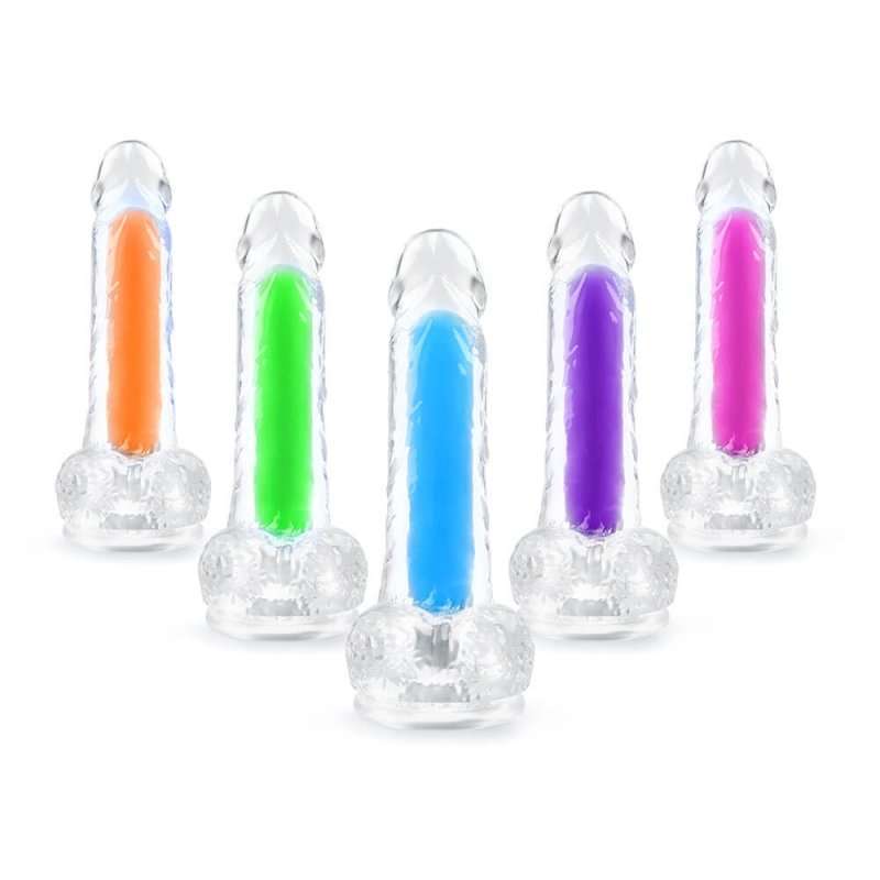 Glow Jelly Dildo With Mutiple Colors