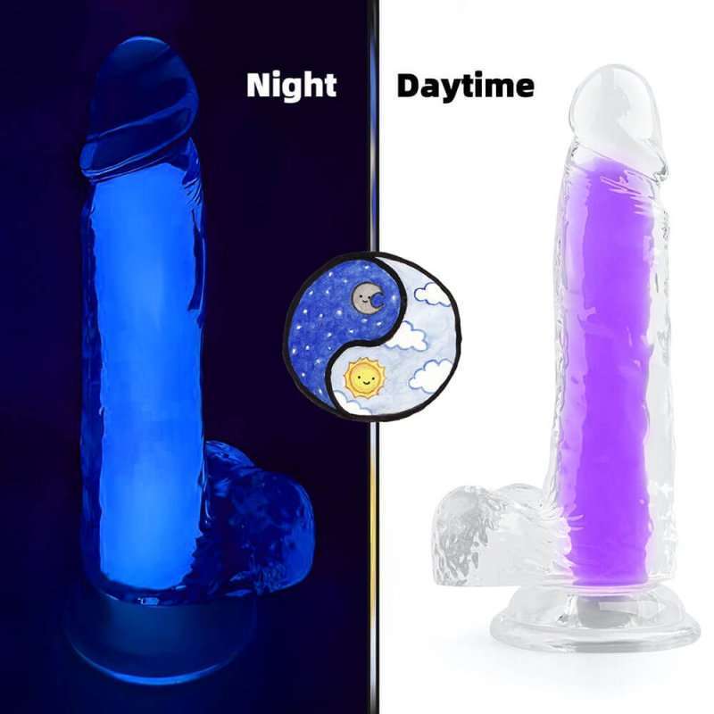 Glow Jelly Dildo With Mutiple Colors